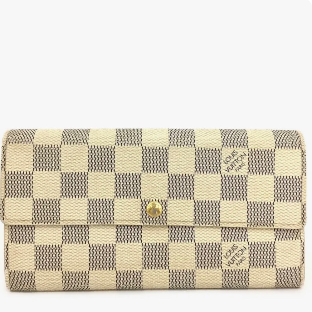 LOUIS VUITTON DAMIER AZUR SARAH LONG BIFOLD WALLET